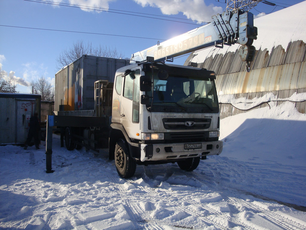 Кран-манипулятор Daewoo Novus 10 тонн, 2015 г: аренда в Москве